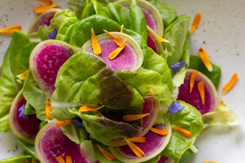 Garden Fresh Salad with colorful vegetables